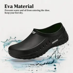 Unisex Waterproof Garden Clogs - Non-Slip Safety Shoes for Kitchen, Nursing & Yard Work - Lightweight Slip-On Rain Boots for Men & Women