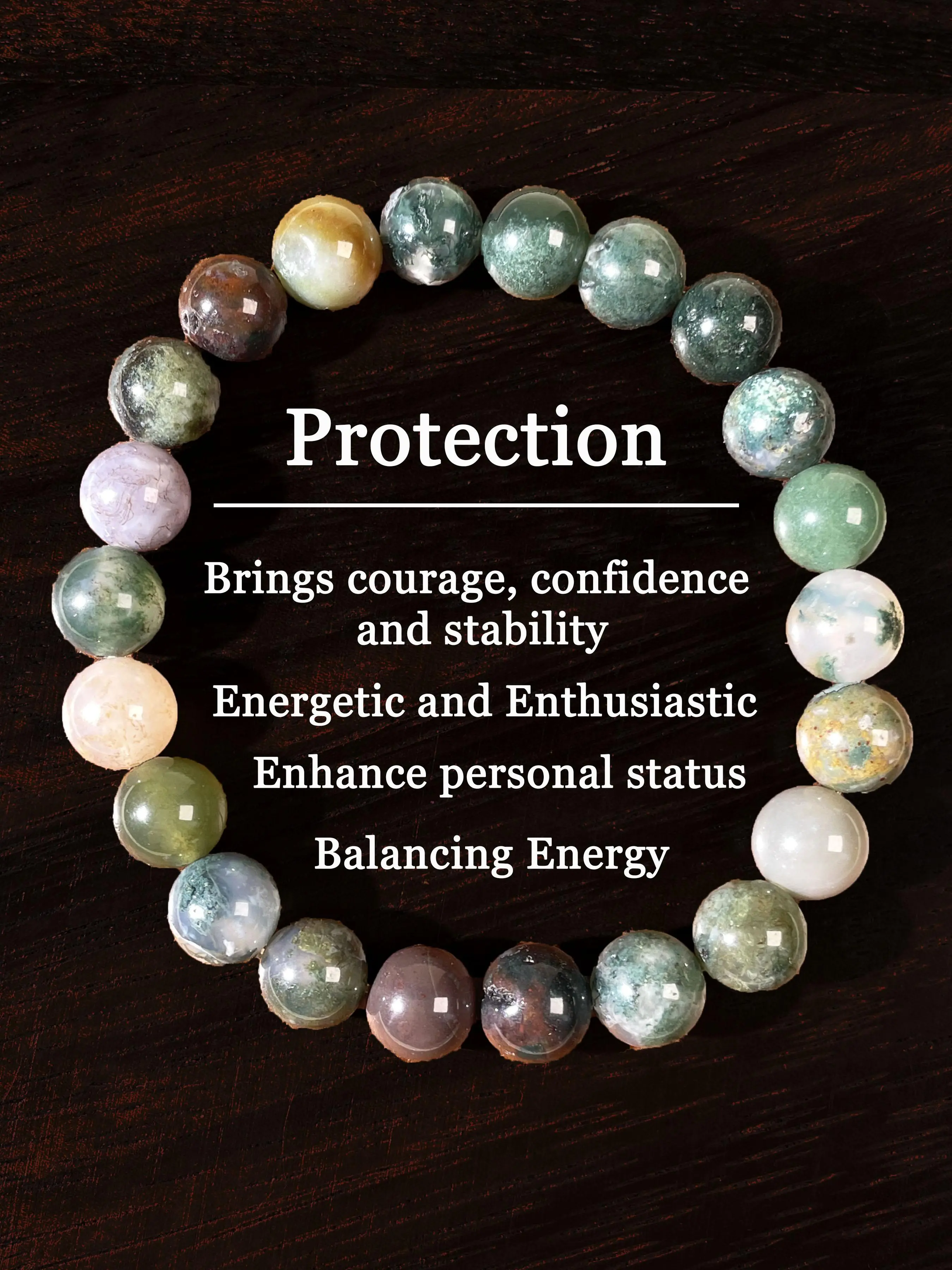 Natural Stone Ball Bead Bracelet, Fashionable Jewelry for Women & Men, Trendy All-match & Exquisite Jewelry for Birthday Gift, Beaded Bracelets