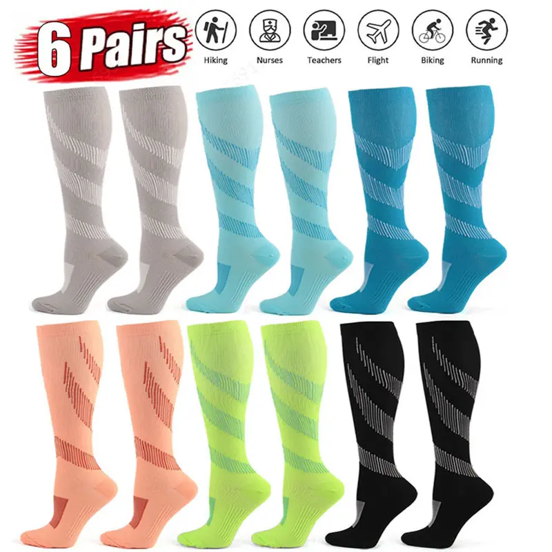 6-Pack Copper Compression Socks 20-30mmHg Graduated Support for Men & Women (S-XL, Assorted Colors) 6-Pack Copper Compression Socks 20-30mmHg Graduated Support for Men & Women (S-XL, Assorted Colors)