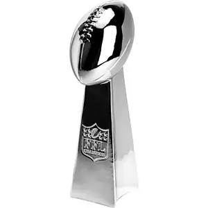 Fantasy Football Trophy - Chrome Replica Championship Trophy - First Place Winner Award for League - 2 Sizes