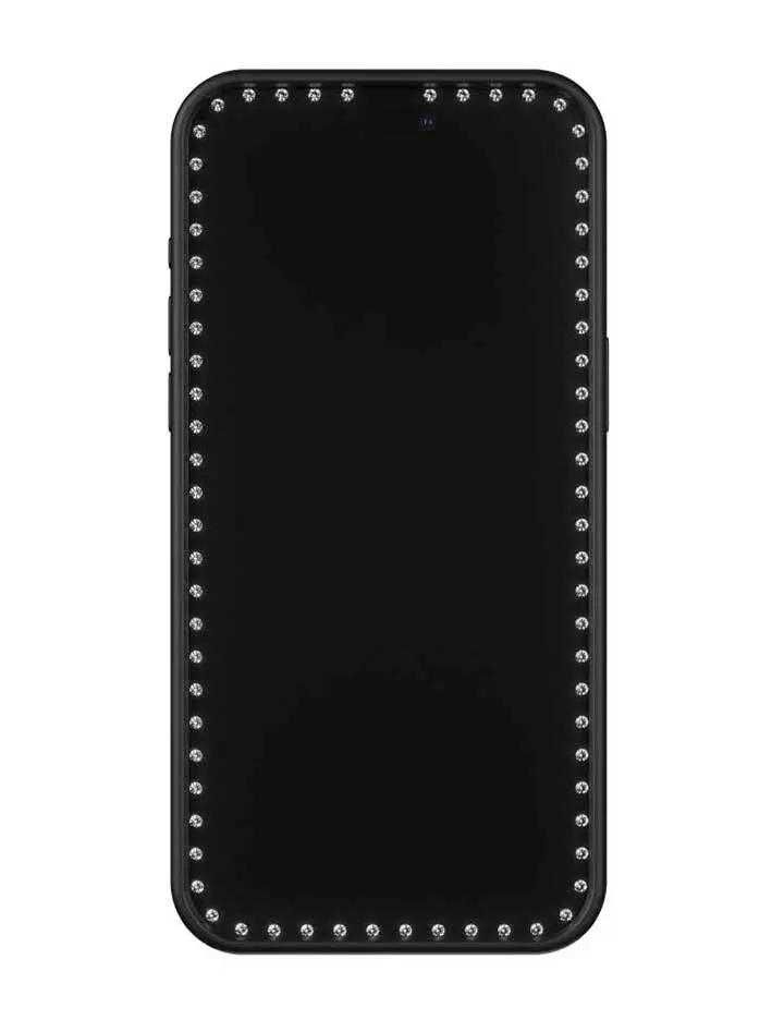 Bling Screen Protector | Limited Edition Trendy iPhone Screen Privacy Protector | Raised Protective Black Bumper | Women Owned Small Business | Bling Black Screen Cover Protector Privacy | Camera Protectors | Gift for Her