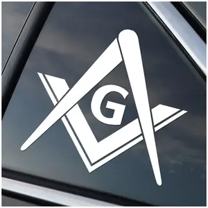 Masonic Freemasons Symbol Truck Decal by Stick'emAll Vinyl Decals for Cars, Trucks, Trailers, Boats, RVs and Golf Carts
