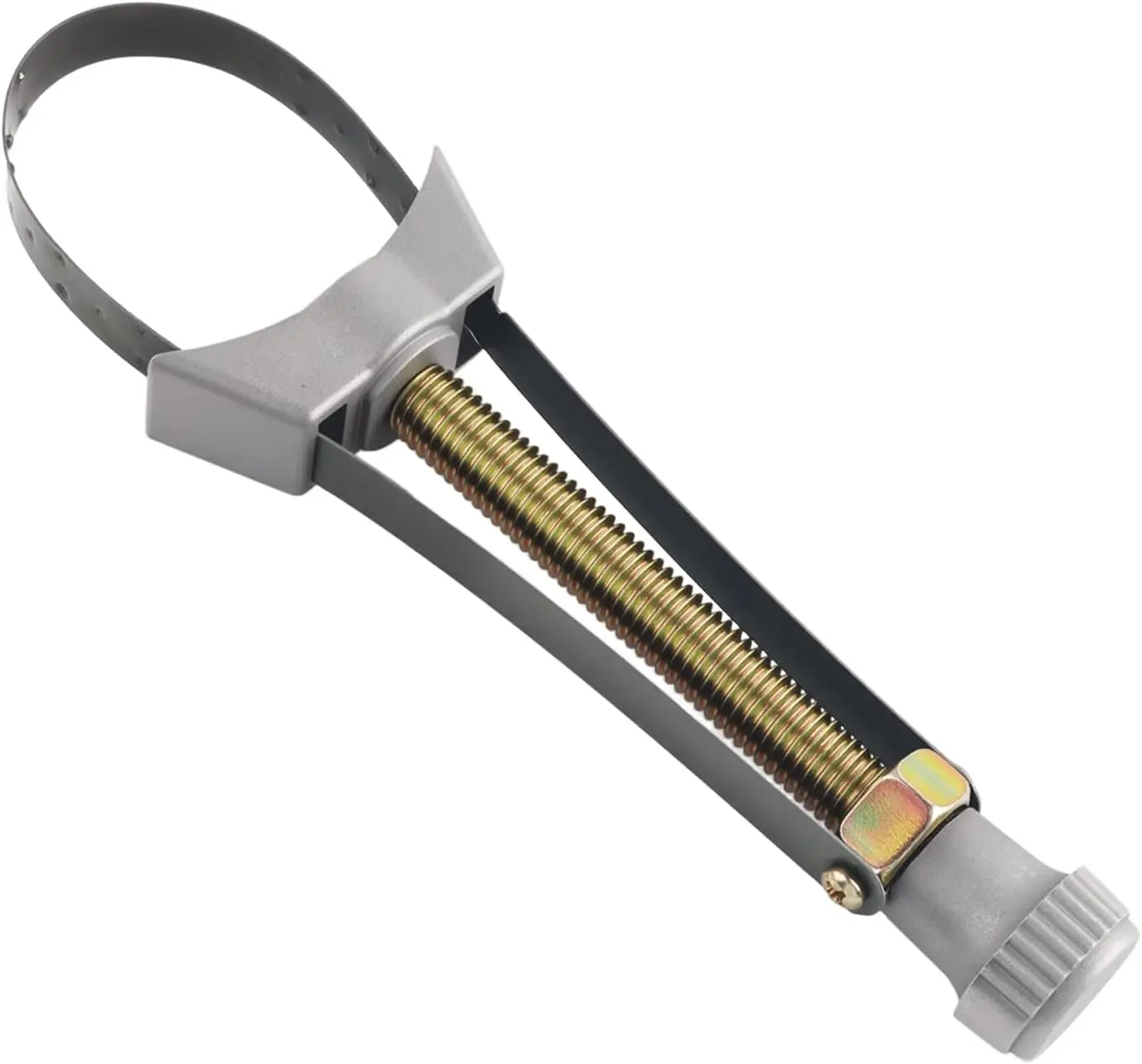 Heavy Duty Adjustable Oil Filter Wrench, 60-120mm (2-3/8"-4-3/4") Stainless Steel Band Strap Wrench, Car Repair Tools for Most Vehicles