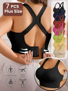 Women's Seamless Wireless Bra Set, Back Buckle Design, Full Coverage, Medium Support, Casual Style, All Seasons Wear