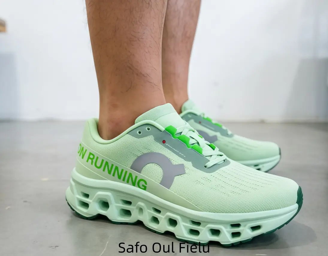 Men's & Women's Road Running Shoes in Mint Green – Max Cushioned Sneakers with Hollow CloudTec Sole & Speedboard for Ultimate Energy Return, Ideal for Marathon Training, Long Distance Jogging, and Daily Recovery Runs