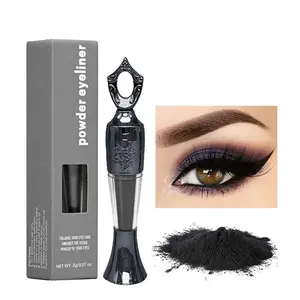 100% Natural Powder Eyeliner – Handmade Smudge-Proof & Long-Lasting Eyeliner Powder – Intense Black Color – Vegan Eye Makeup