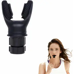 Adjustable Resistance Portable Lung Breathing Trainer | Premium Food-Grade Silicone Breath Exercise Device for Athletes, Runners & Home Fitness | Improve Respiratory Endurance & Core Strength