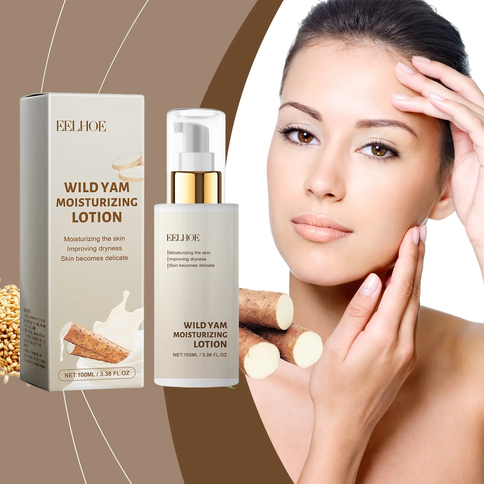 EELHOE Wild Yam Hydrating Repair Cream Hydrating Anti-Wrinkle Refreshing Non-Greasy Skin Care Cream