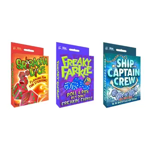TDC Games Dice Game Pack Trio - Freaky Farkle, Sriracha Dice, Ship Captain Crew, Family Travel Set