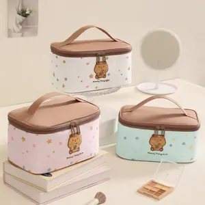 Cute Cartoon Travel Toiletry Bag, Multifunctional Large Capacity Cosmetic Organizer, Portable Wash Kit Storage Box for Women, Travel Cosmetic Bags, Makeup Organizer Pouch, Makeup Storage Bag