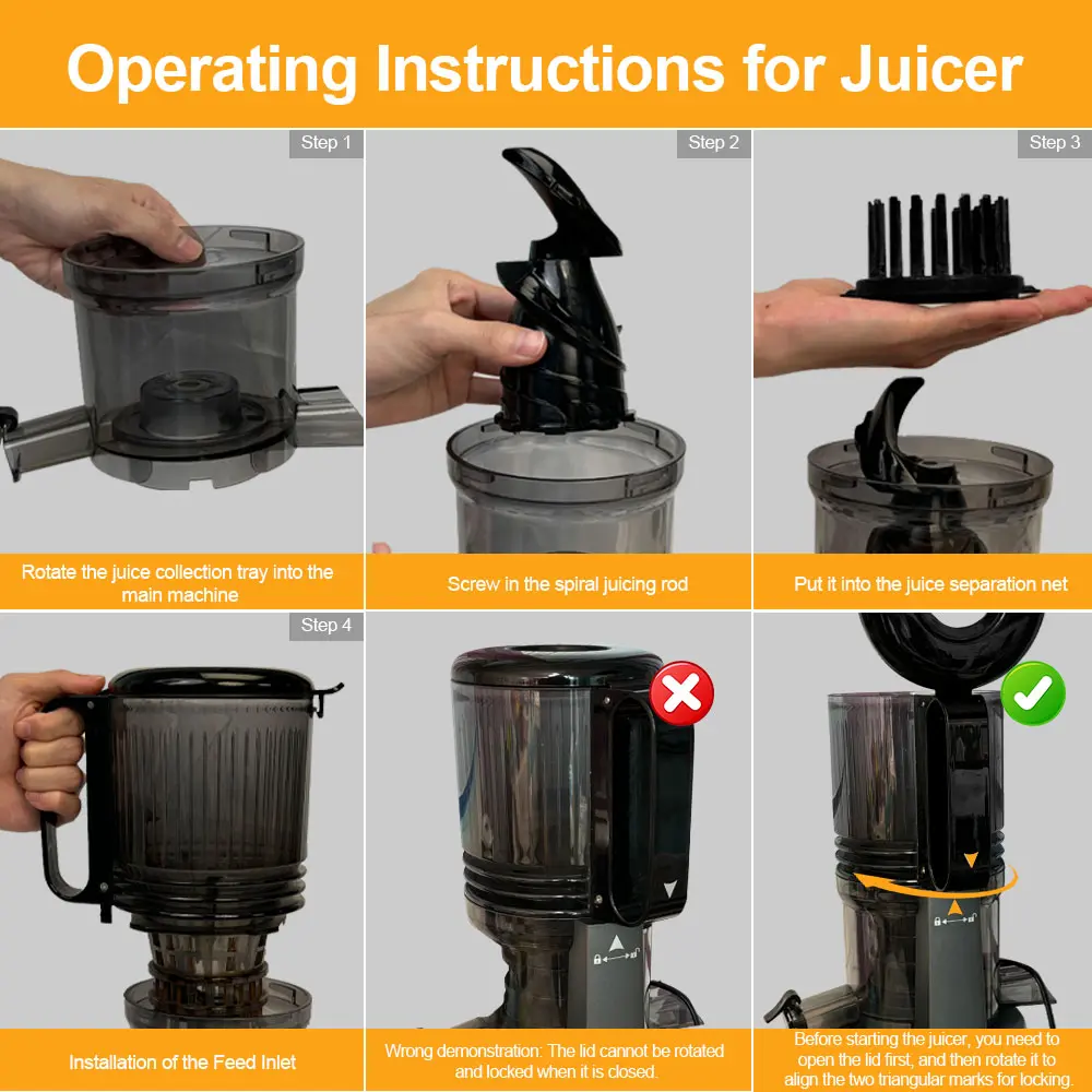 SPZTJK Cold Press Juicer with 5.3