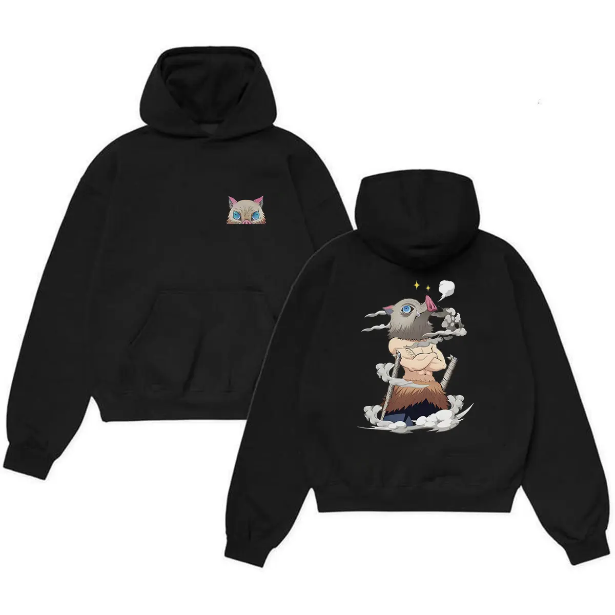 Hashibira Inosuke Character Hoodie, Kimetsu No Yaiba Pullover, Demon Slayer, Gift For Anime Fan, Unisex Sweater Pullover