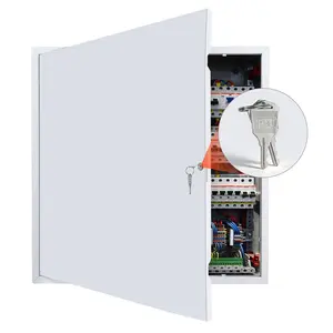 VEVOR Access Panel for Drywall, 25.2 x 25.2 in Galvanized Steel Access Door, Easy Install Hinged Service Panel with Key, for Ceiling Plumbing Electrical, 24.4 x 24.4 in Cutout Size, White