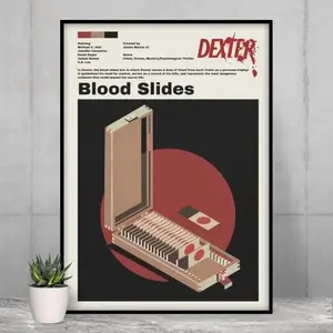 Dexter Blood Slides Box Wall Art, Wall Prints, Poster, Movie Home Decor, Film, TV Series, Shows, Cinema, Dexter Morgan, Michael C Hall, Gift