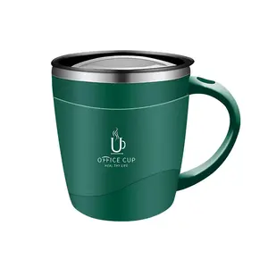 Stainless steel coffee cup, 1 500ml double-layer coffee cup with handle, suitable for home or office, travel cupRAIMENTRY