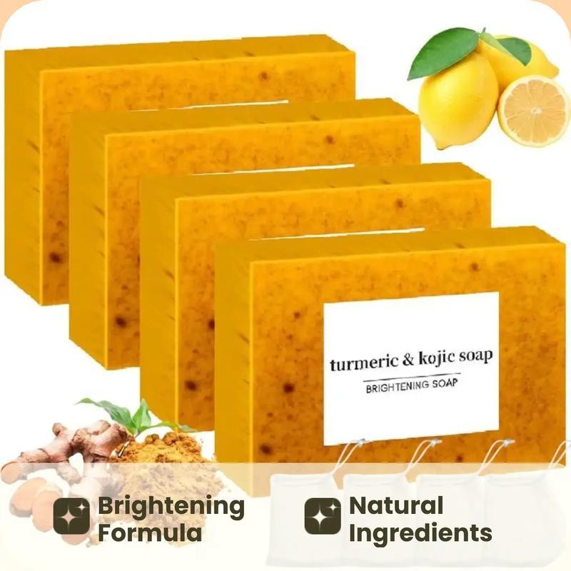 Kojic Turmeric Face Soap, Kojic Soap, Face Cleansing Soap, Turmeric Face and Body Soap, Kojic Face and Body Soap, Brightening Soap savon  artisanal