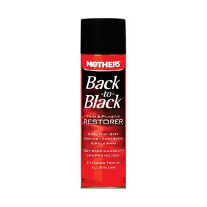 Mothers 8491268 10 oz Back-to-Black Liquid Trim & Plastic Restorer for Exterior trim of All Colors, Trim Restorer, 10Oz, Restoration
