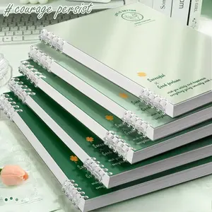 1pc A5/B5 Soft Cover Notebook | Green Color Minimalist Design, Thick Paper, High Aesthetic | Perfect for School, Work, Office, Practice & Daily Notes, Durable & Stylish Essential | Journal for School and College