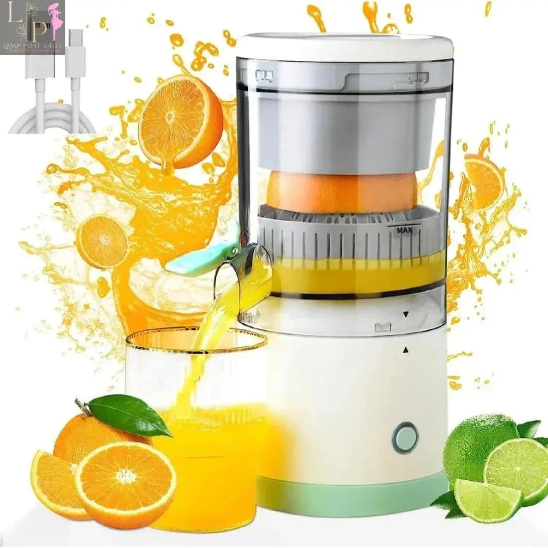 Portable Compact Electric Citrus Juicer Blender - USB Plug Charging, Small Form Lemon Squeeze Kitchen Appliance