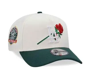 Los Angeles Dodgers Rose Edition Snapback Hat – Floral Embroidered MLB Baseball Cap, Adjustable Unisex Streetwear, Vintage Urban Fashion, Casual Hip Hop Sport Style, TikTok Trend Hat