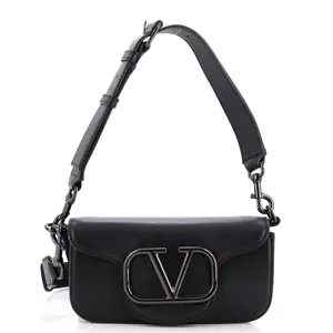 Pre-owned Valentino Leather Shoulder Bags Garavani VLogo Flap Shoulder Bag Mini by Rebag
