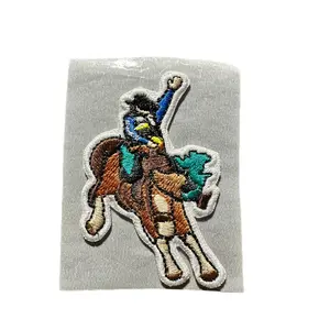 Bucking Horse Embroidered Hat Patch