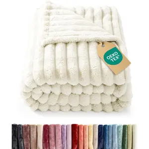 Super Soft Fleece Blanket Throw Size - Fleece Throw Blanket for Bed, Couch & Chair - Cozy, Warm & Breathable -  Season Fuzzy, Cute Decor, Microplush Bedding for Women, Men & Teens - 50x60,