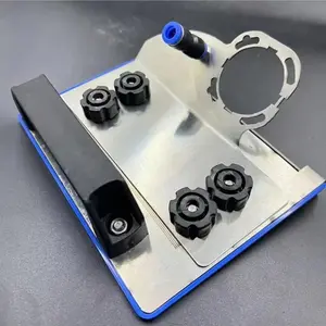 45 Degree Stainless Steel Angle Grinder Chamfer Tool, Angle Grinding Tools, Portable Chamfer Attachment for Tiles and Woodworking, Blue, Requires Assembly