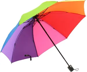 【fathersdaygift】#DealsForYouDays 8 Rib Rainbow Umbrella Portable LGBT Pride Umbrella Collapsible, Compact and Durable, Lightweight and Cute Travel Rainbow Umbrella For June Pride Month