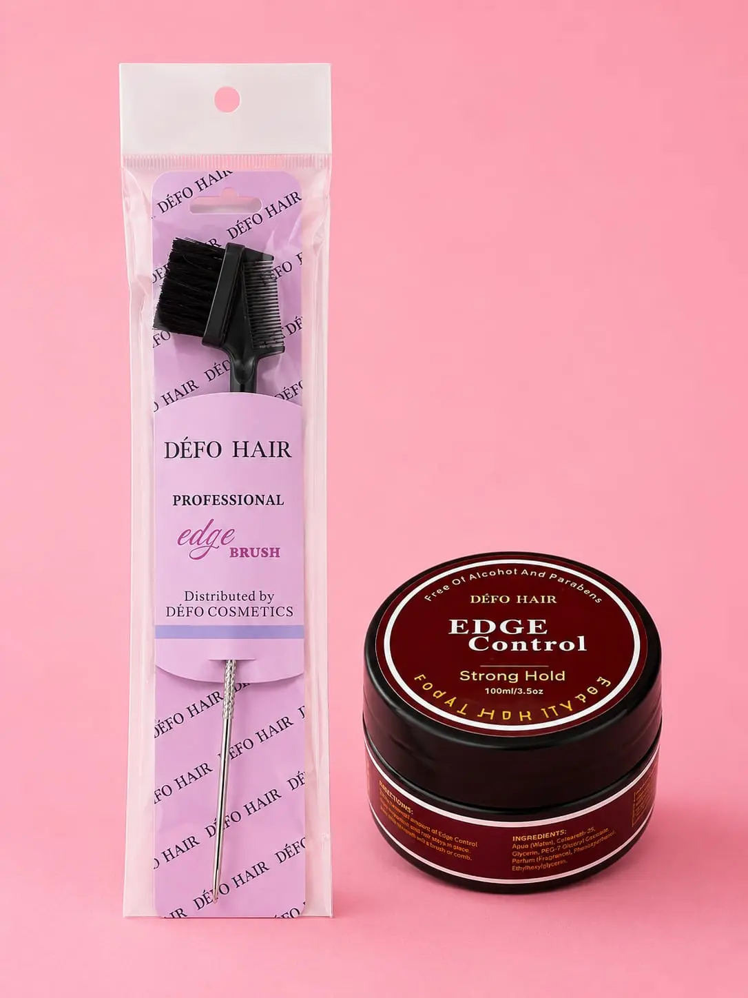 Sleek Edges Made Easy- Edge Control +Edge Control Brush