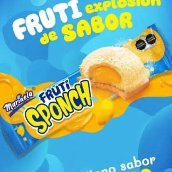 Sponch Sabor Mango | 3pack | marshmallow cookie mango flavor | Marinela