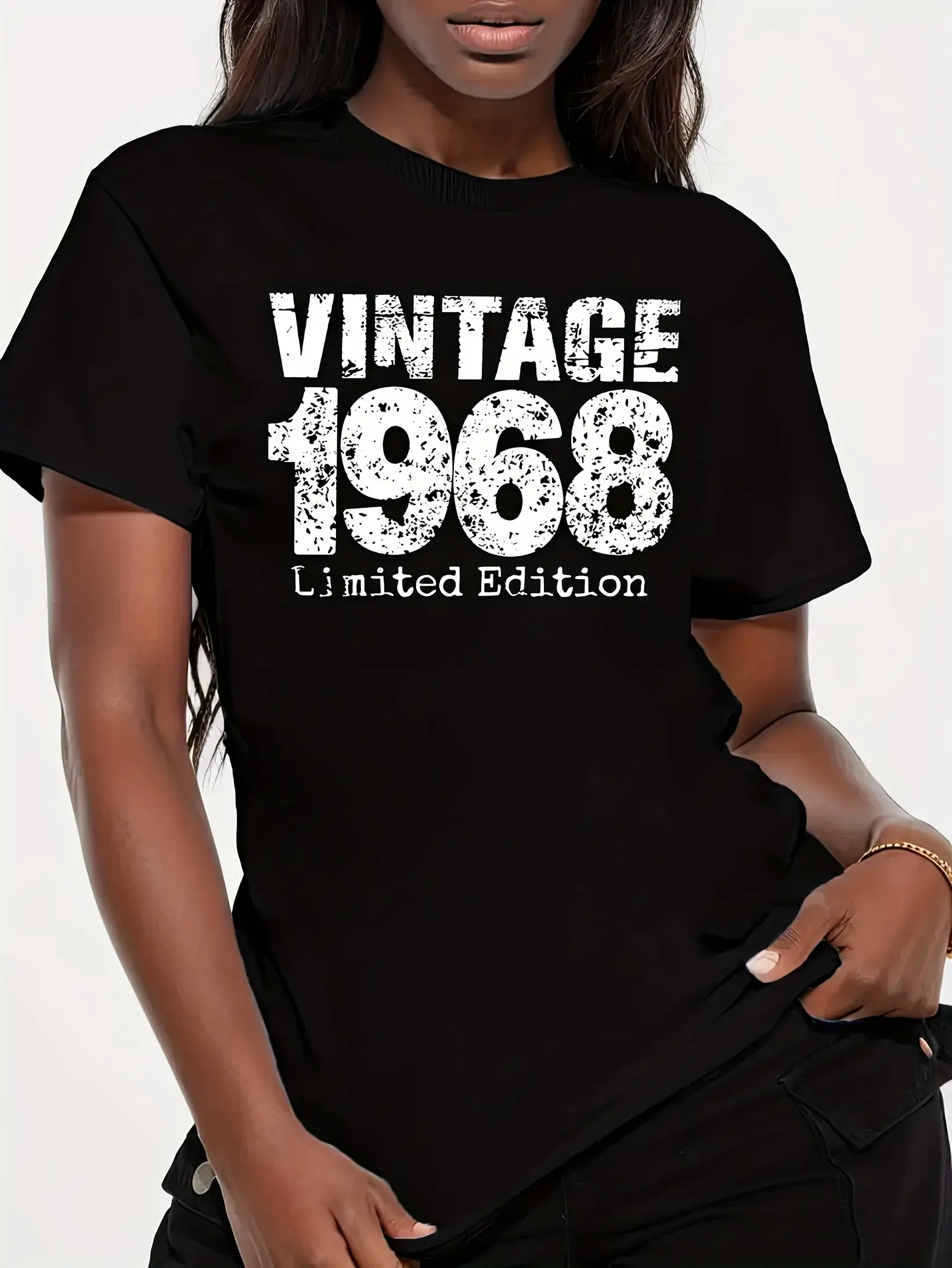 Vintage 1968 Limited Edition T-Shirt for Both Men unisex soft cotton short sleeve t shirt, vintage graphic casual tee for men women teens, perfect birthday holiday gift for camping travel gym daily street casual wear
