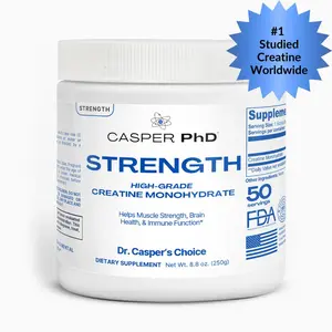 CASPER PhD CREATINE | Improved Strength | Faster Recovery | Quicker Reflexes | Increased Mental Performance | 50 Servings
