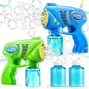 2 Kids Bubble Gun with 2 Bottles Refill Solution, Bubble Machine Gun for Kids, Multi-Item Party Favor Packs, Summer Toy, Outdoors, Easter, Birthday Gift