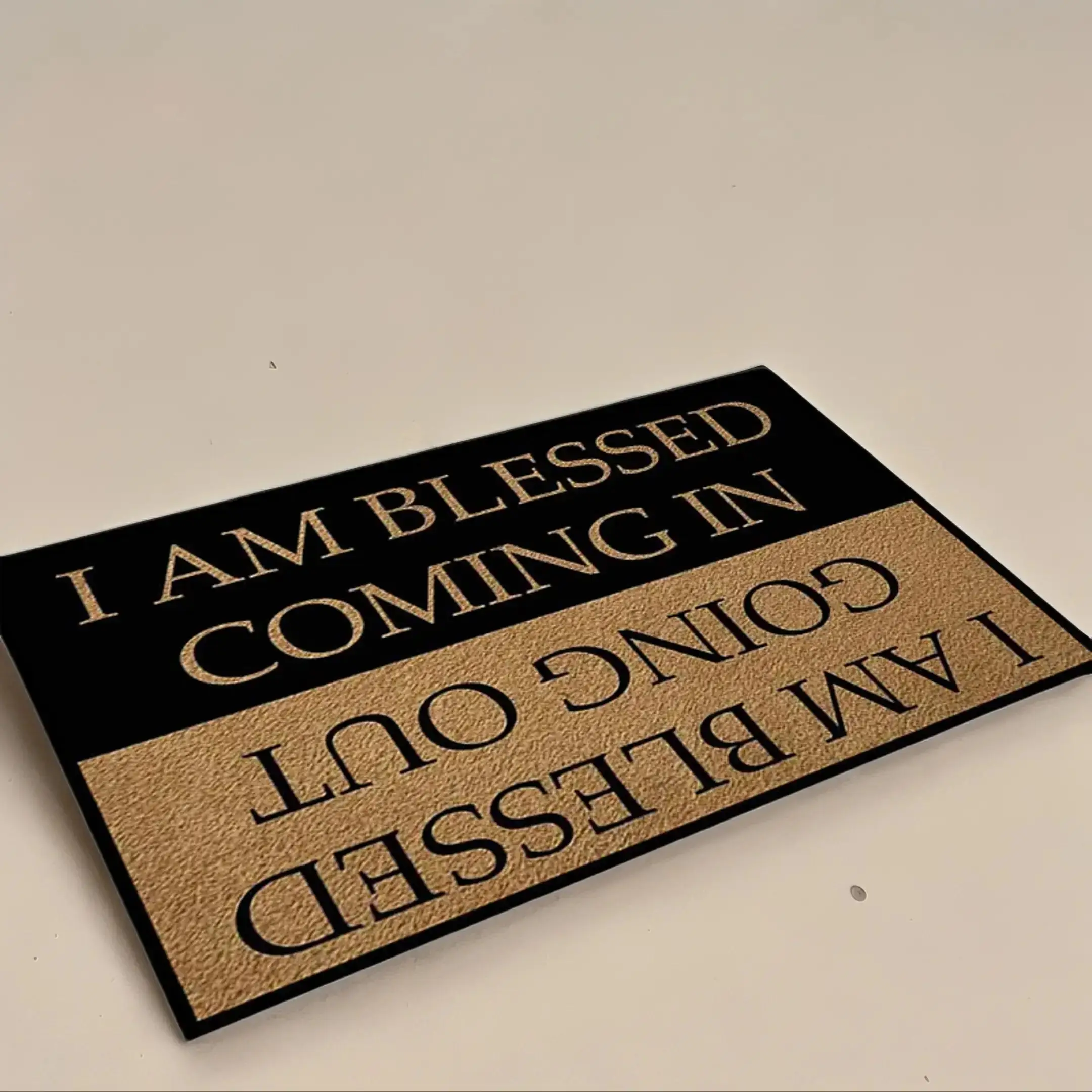 Letter Pattern Door Mat, 1 Count Non-slip Washable Door Entrance Mat, Decorative Carpet for Home Living Room Bedroom, Home Decor, Machine Washable Rug