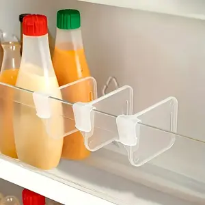 10pcs multifunctional refrigerator divider boards, makeup boxes, storage box dividers, Organizer, adjustable refrigerator door dividers - durable plastic, space management tools, practical refrigerator storage tools