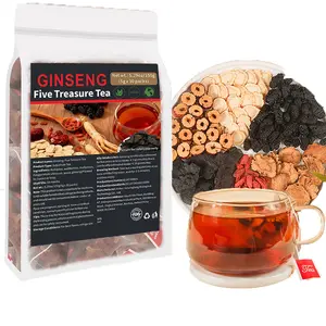 traditional chinese herbal  Ginseng Five Treasure  Formula Herbal  Bags for Kidney Cleanse Detox & Repair Traditional Chinese  for Men Women 30 Bags Pack Wolfberry Tea