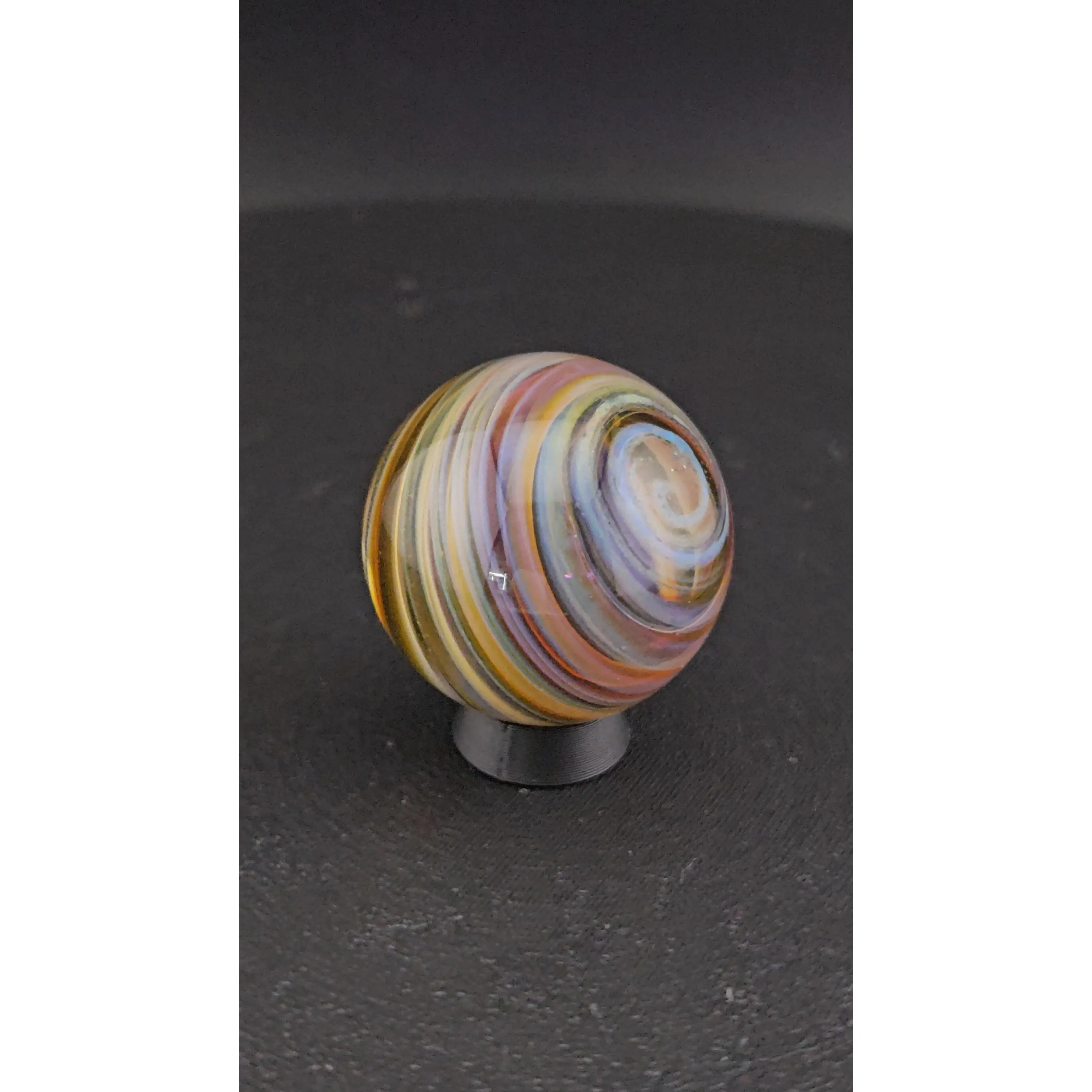 Handmade Glass Art Marble, Contemporary Swirl Design F10 (1.1")