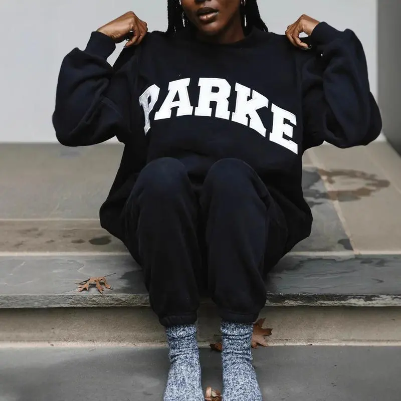 Printed Hoodie trend Crewneck Sweatshirt EXOTIC Letter Print Sweatshirt Printed Hoodie trend Crewneck Sweatshirt EXOTIC Letter Print Sweatshirt