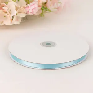 100 Yards 3/8" Light Blue Single Face Decorative Satin Ribbon