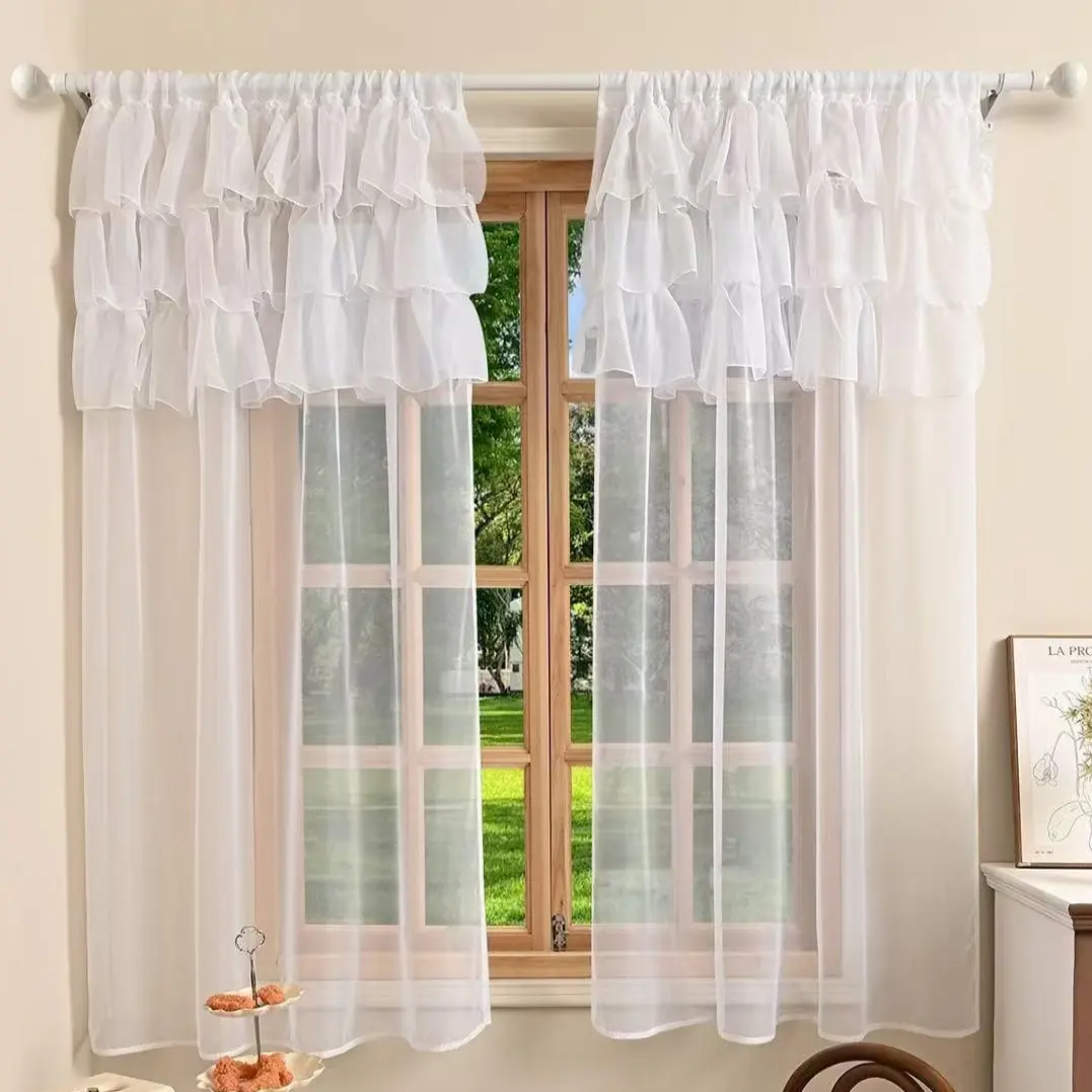 French Pleat Curtain, Handmade Breathable Drapes, Korean Style Living Room Window Covering,  Elegant Home Decor