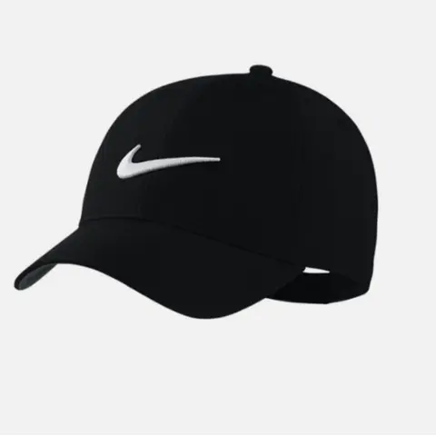 Nike Legacy91 Dri-Fit Unisex Athletic Hat - 50% Recycled Polyester, Moisture-Wicking Headwear, Quick-Dry, All-Seasons, Embroidered Eyelets, One Size, Black/White (Black Tag), Golf Accessory