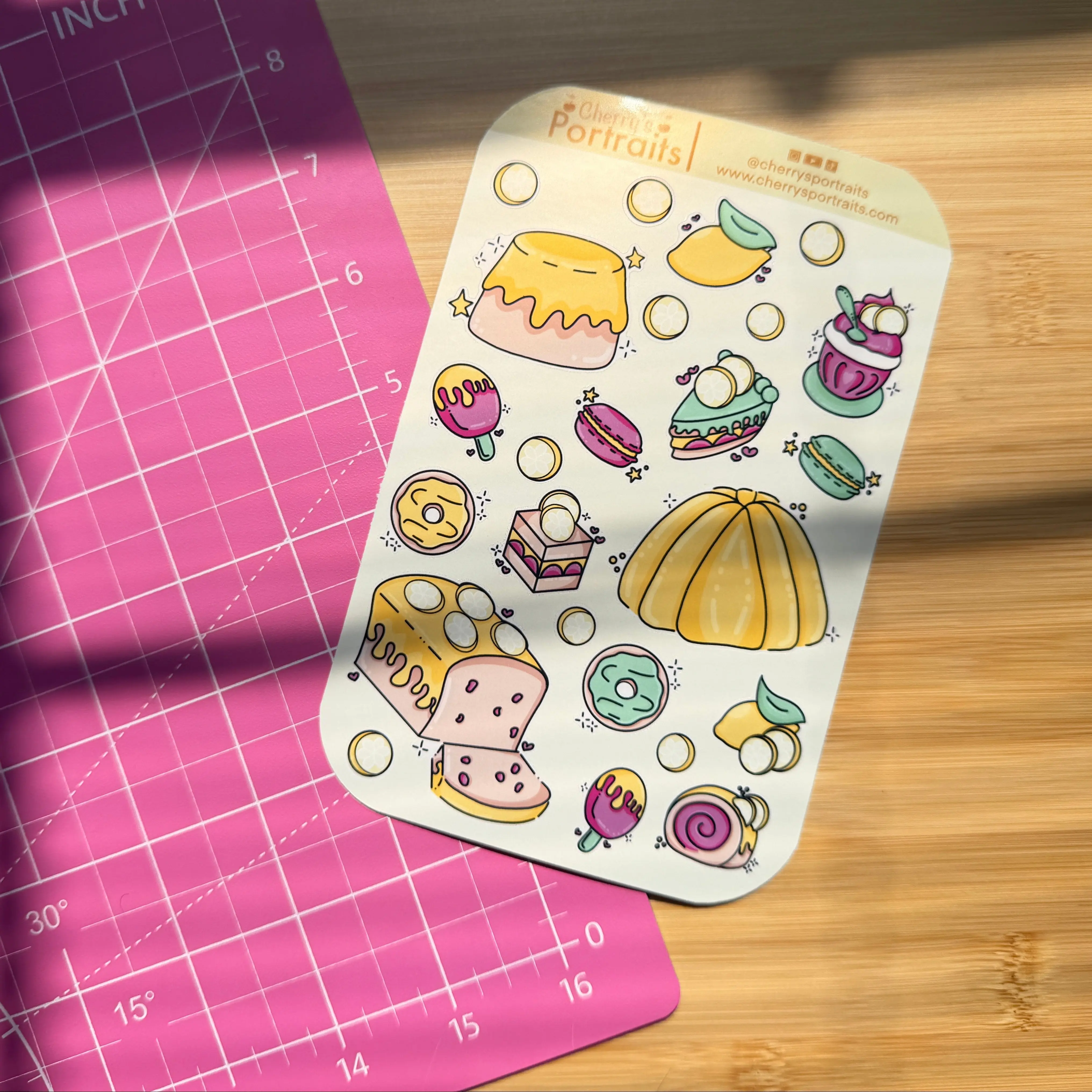 Lemon Sticker Sheet | Waterproof Glossy Stickers
