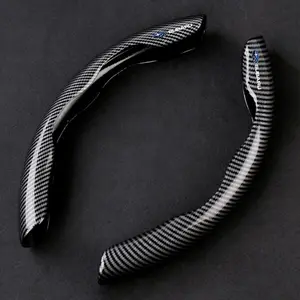 2pcs Carbon fiber Car Steering Wheel Cover Anti-slip Protection Cushion For Subaru Impreza Legacy WRX STI XV WRC Forester Crosstrek Outback Car Accessories