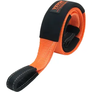 VEVOR Recovery Tow Strap 3 inches, 8 feet 36,000 lbs Break Strength, Triple Reinforced Loop Straps, Tree Saver, Winch Line Extension Strap, Off Road Towing and Recovery, Extreme Weather Resistance