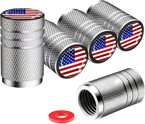 Tire Valve Stem Caps tire Valve Covers Valve stem Covers Silver 5 pcs/Pack Anodized Aluminum Tire Valve Cap Set Corrosion Resistant Universal Stem Covers for Cars Trucks Motorcycles SUVs and Bikes