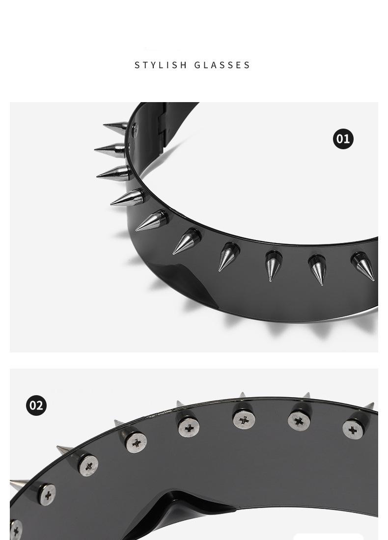 New Novelty Eyewear — Cyberpunk-Style "Demon" Glasses (Non-Prescription) | Unique & Trendy Party Accessories | Street Style Sunglasses for Travel & Fashion Outfits