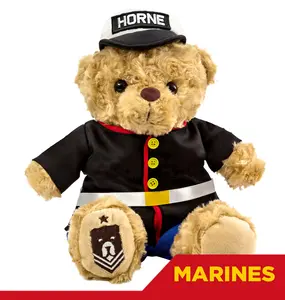 ZZZ Bears Personalized Marine Teddy Bear for Marine Families - Custom Name Patch, Extra Soft, Supports Fallen Heroes, Ages 3+