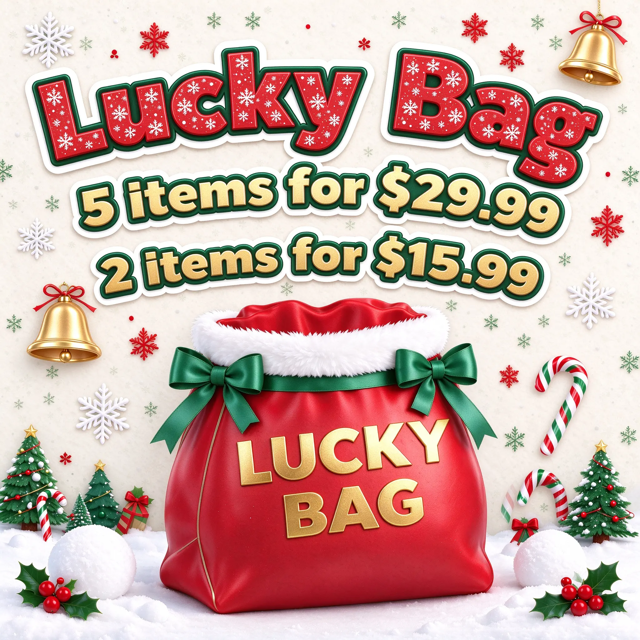 TOPTOY Lucky Bag - 2/5pcs Christmas gift special offer Mystery Collectible Bundle, Mega Value Pack, Birthday & Holiday Gift, Party Favor Bag Party Gifts