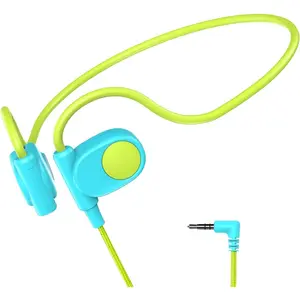 Headphones for School, Air Conduction Open Ear Headphones, 3.5mm Jack Wired Cord, Ultra-Comfort,  and Lightweight Design  for School and Outdoor Activities-Blue Green